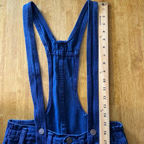 L.e.i Women's Vintage Y2K‎ 90's Suspender Overalls Cutoff Denim Romper - Picture 11 of 11